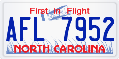NC license plate AFL7952