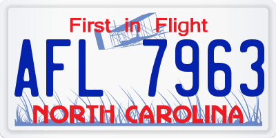 NC license plate AFL7963