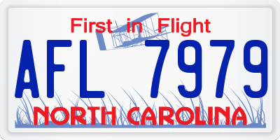 NC license plate AFL7979