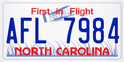 NC license plate AFL7984