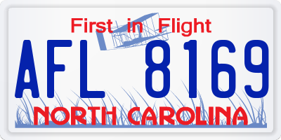 NC license plate AFL8169