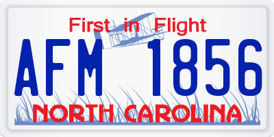 NC license plate AFM1856