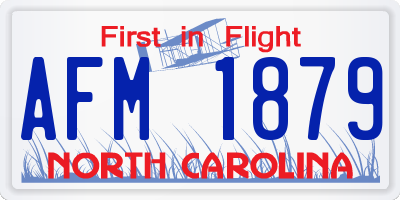 NC license plate AFM1879