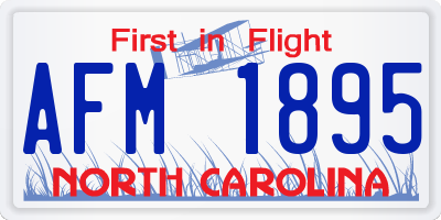 NC license plate AFM1895