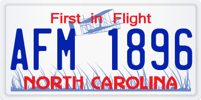 NC license plate AFM1896