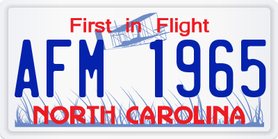 NC license plate AFM1965