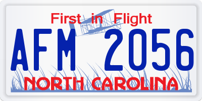 NC license plate AFM2056