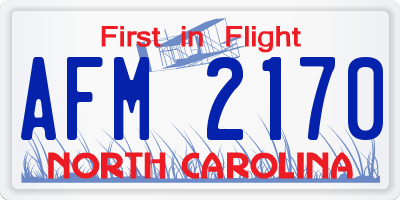 NC license plate AFM2170