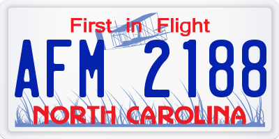 NC license plate AFM2188