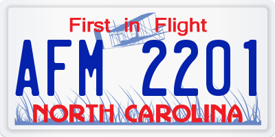 NC license plate AFM2201
