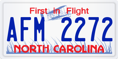 NC license plate AFM2272