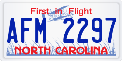NC license plate AFM2297