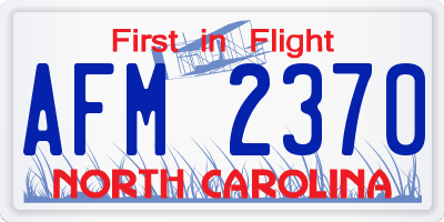 NC license plate AFM2370