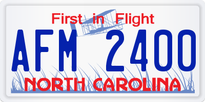 NC license plate AFM2400