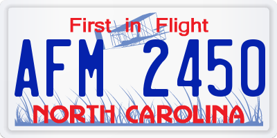NC license plate AFM2450