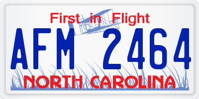NC license plate AFM2464