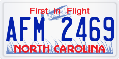NC license plate AFM2469