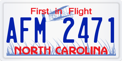NC license plate AFM2471