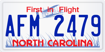 NC license plate AFM2479