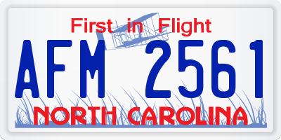 NC license plate AFM2561