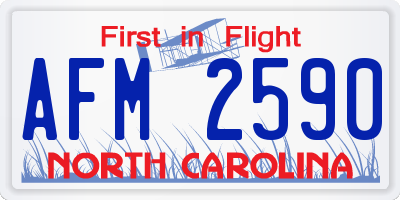 NC license plate AFM2590