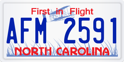 NC license plate AFM2591