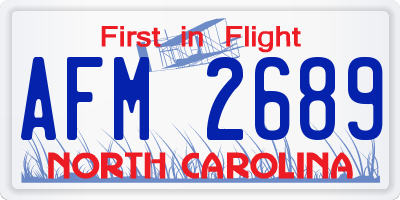 NC license plate AFM2689