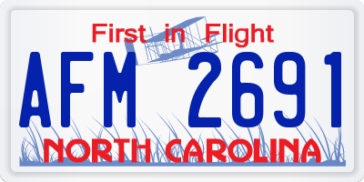 NC license plate AFM2691