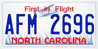 NC license plate AFM2696