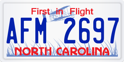 NC license plate AFM2697