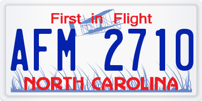 NC license plate AFM2710