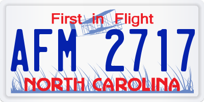NC license plate AFM2717