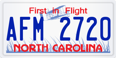 NC license plate AFM2720