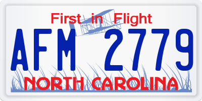 NC license plate AFM2779