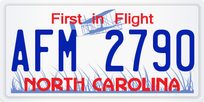 NC license plate AFM2790