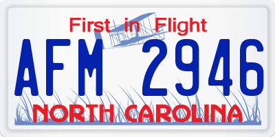 NC license plate AFM2946