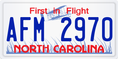 NC license plate AFM2970