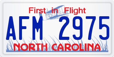 NC license plate AFM2975