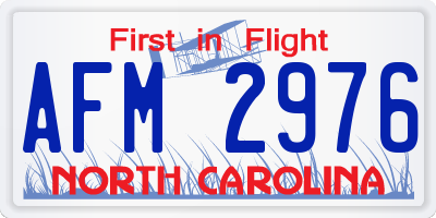 NC license plate AFM2976