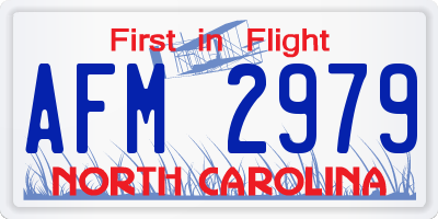 NC license plate AFM2979