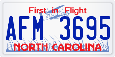 NC license plate AFM3695