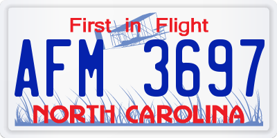 NC license plate AFM3697