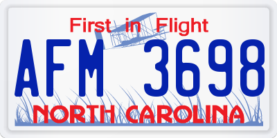 NC license plate AFM3698