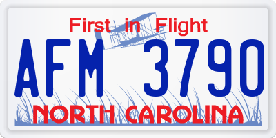 NC license plate AFM3790
