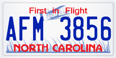 NC license plate AFM3856