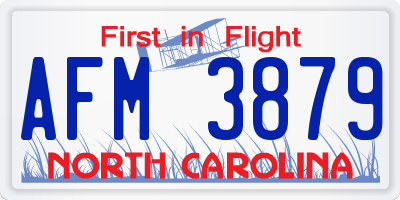 NC license plate AFM3879