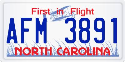 NC license plate AFM3891