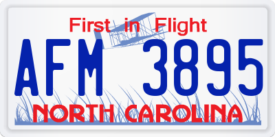 NC license plate AFM3895