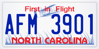 NC license plate AFM3901