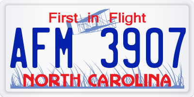 NC license plate AFM3907